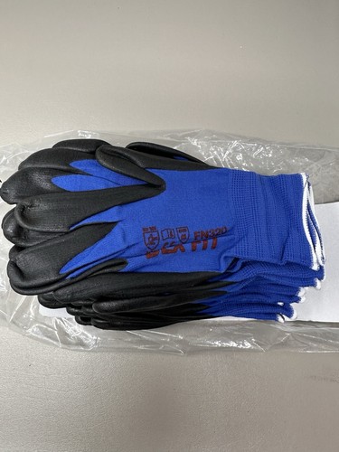 Dex Fit FN320 Nitrile Rubber Coated Work Gloves, SMALL Blue Comfort Fit 12 Pairs - Picture 4 of 6