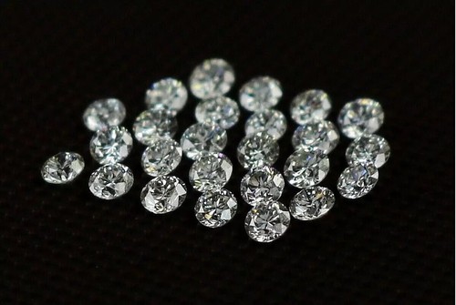 Certified 1 mm Round Cut CVD Diamond I Color IF Clarity 200 Pcs Diamond Lot - Picture 3 of 8