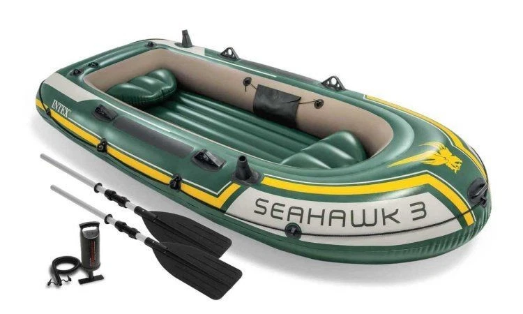 Intex Seahawk 3 Boot Schlauchboot Angelboot Ruderboot + Kissen 68380 3 Personen - Bild 4 von 4