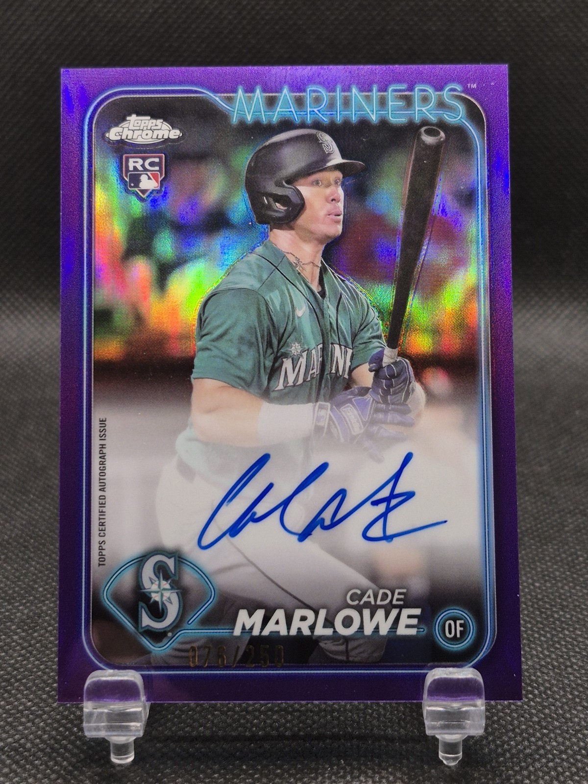 2024 Topps Chrome Rookie Purple Refractor /250 Cade Marlowe #RA-CMA Auto RC