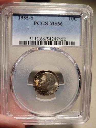 1955-S Roosevelt Dime — photo from another recent sale