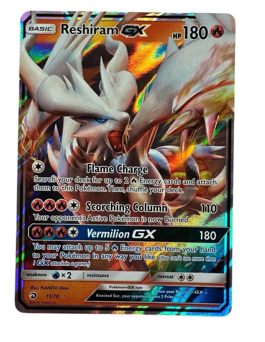 Reshiram GX Holo ULTRA RARE 11/70 Pokemon SM Dragon Majesty TCG NM 2018