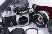Nikon F2 Early Model Rare F Leather 55mm F1.2 Lens Fully Working from Japan