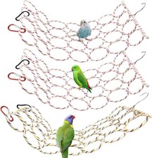 3 Pack Bird Rope Net Swing Climbing Toy for Parrots