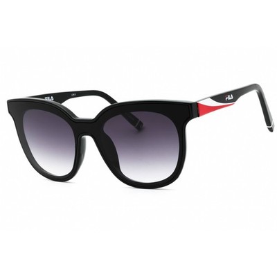Fila Women's Sunglasses Black Acetate Butterfly Shape Full Rim Frame SFI182 0BLA