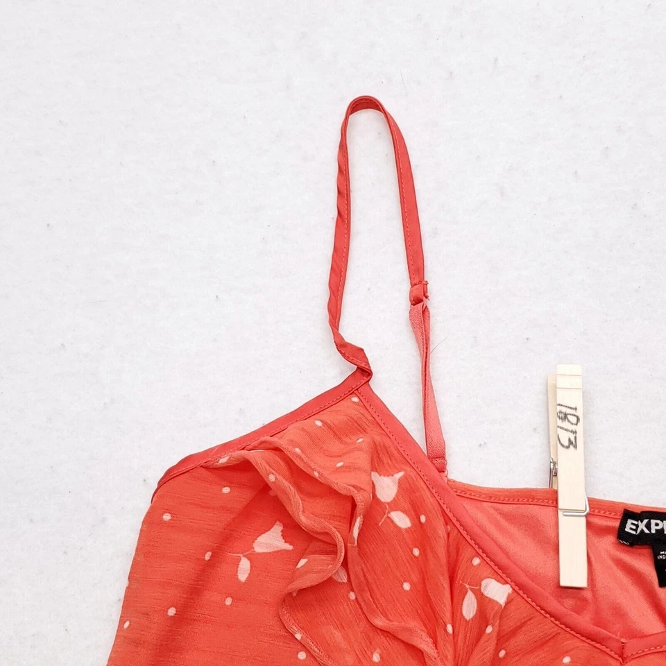 Camiseta sin mangas informal Express para mujer talla mediana M naranja Foto 4 de 4