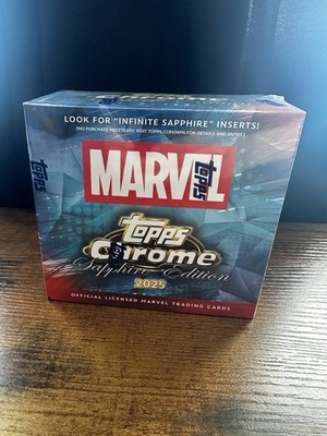 2025 Topps Marvel Comics Chrome Sapphire Hobby Box New Sealed