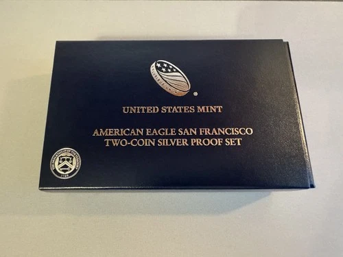 2012 S San Francisco Silver Eagle 2 Coin Proof  Set with Box & COA