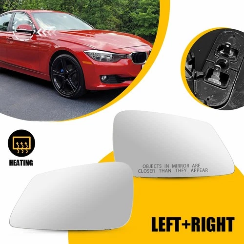 Pair Heated Mirror Glass For BMW 320i 328d 328i 428i 440i 435i Left Right EOA