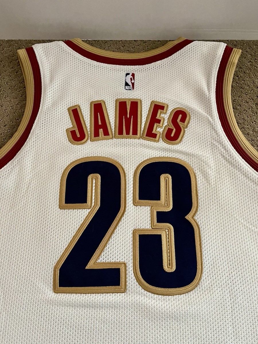 Cleveland Cavaliers LeBron James Nike White Forever King Authentic