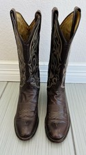 EUC Vintage TONY LAMA Made in USA Leather Western Cowboy Embroidered Boots Men 7