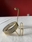 Anchor Hocking Vintage Brass Chip N Dip Bracket NOT A REPRODUCTION
