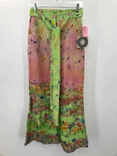 Pre-Owned La Fuori x Anthropologie Green Size Small Floral Printed Pants