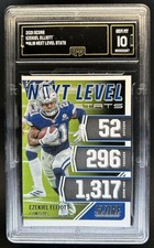 2021 Panini Score Ezekiel Elliott Next Level Stats #NL18 Cowboys GMA 10