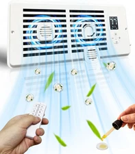 Smart Register Booster Fan for 4" X 10" Vents, Quiet 10-Speed AC Heating Cooling