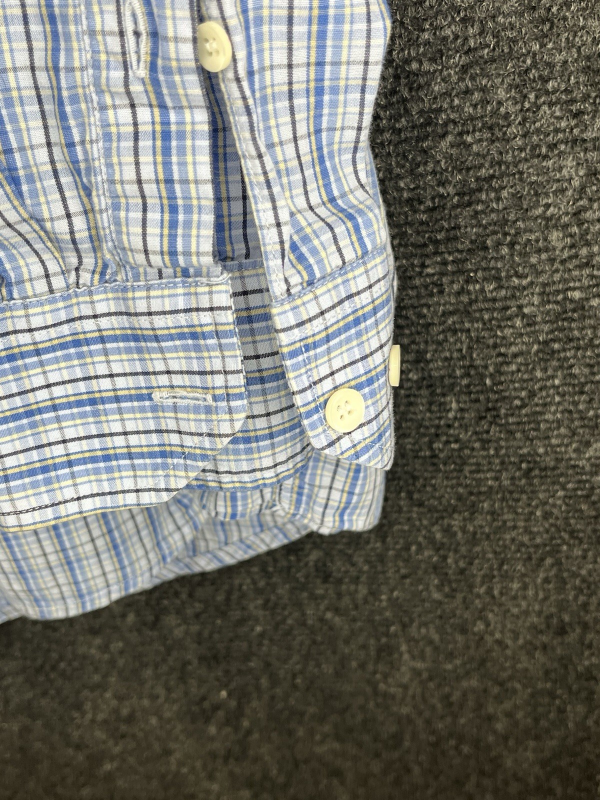 Vintage Lacoste shirt Mens Size 38 Plaid Cotton Long Sleeve Button Up Alligator thumbnail 4