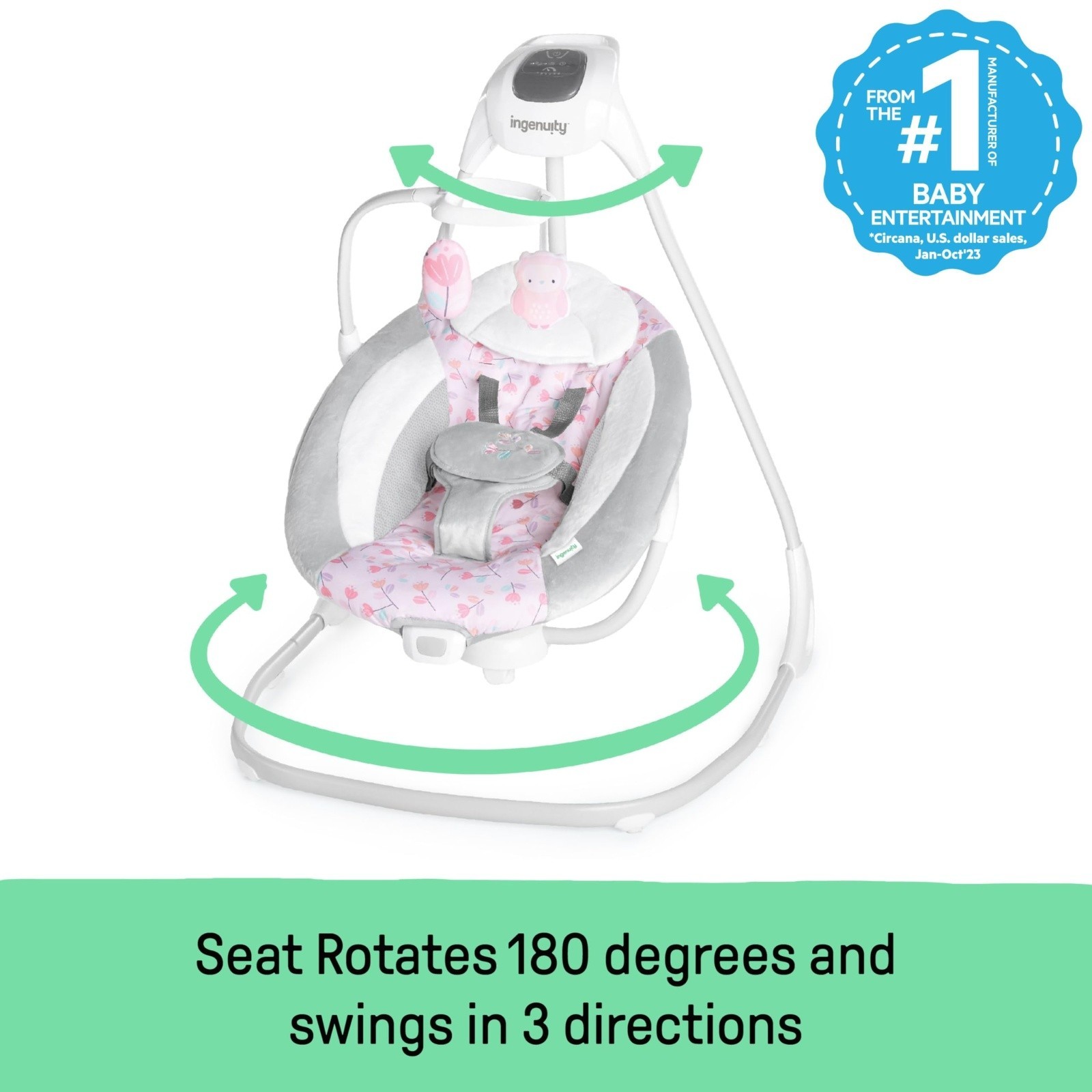 New Ingenuity SimpleComfort Lightweight Compact 6-Speed Multi-Direction Baby