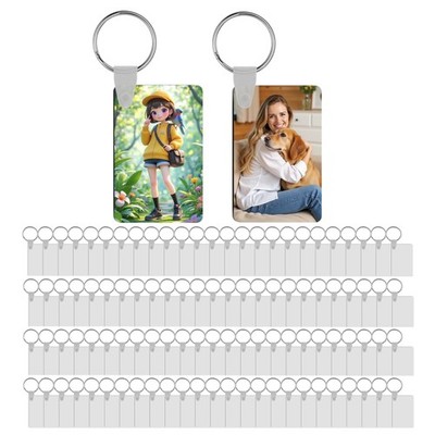 300 Pcs Sublimation Keychain Blanks   Double-Sided Heat Transfer Blanks 100 S...