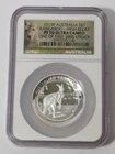 2013 AUSTRALIA $1 PROOF KANGAROO HIGH RELIEF NGC PF 70 ULTRA CAMEO 1st 3000