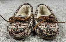 Minnetonka Women's Fur Lined Moccasins Size 5M Padded Comfort Slippers 44111