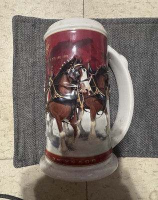 Budweiser 2004 25th Anniversary Holiday Stein CS608 Anheuser-Busch