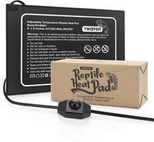 Reptile Under Tank Heat Pad, Adjustable Temp, for 10-40 Gal Tanks