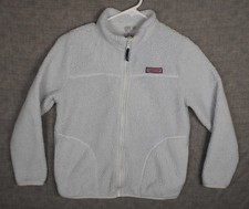 Vineyard Vines Jacket YOUTH Girl Fleece Blue Full Zip Size Large