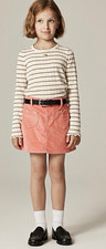 Crewcuts Girls Size 10 Pink Corduroy A-Line Short Skirt Zip Pockets