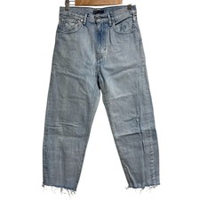 Levi's Made  Crafted Barrel Crop Denim Jeans, Size W26, Light Blue Women USED