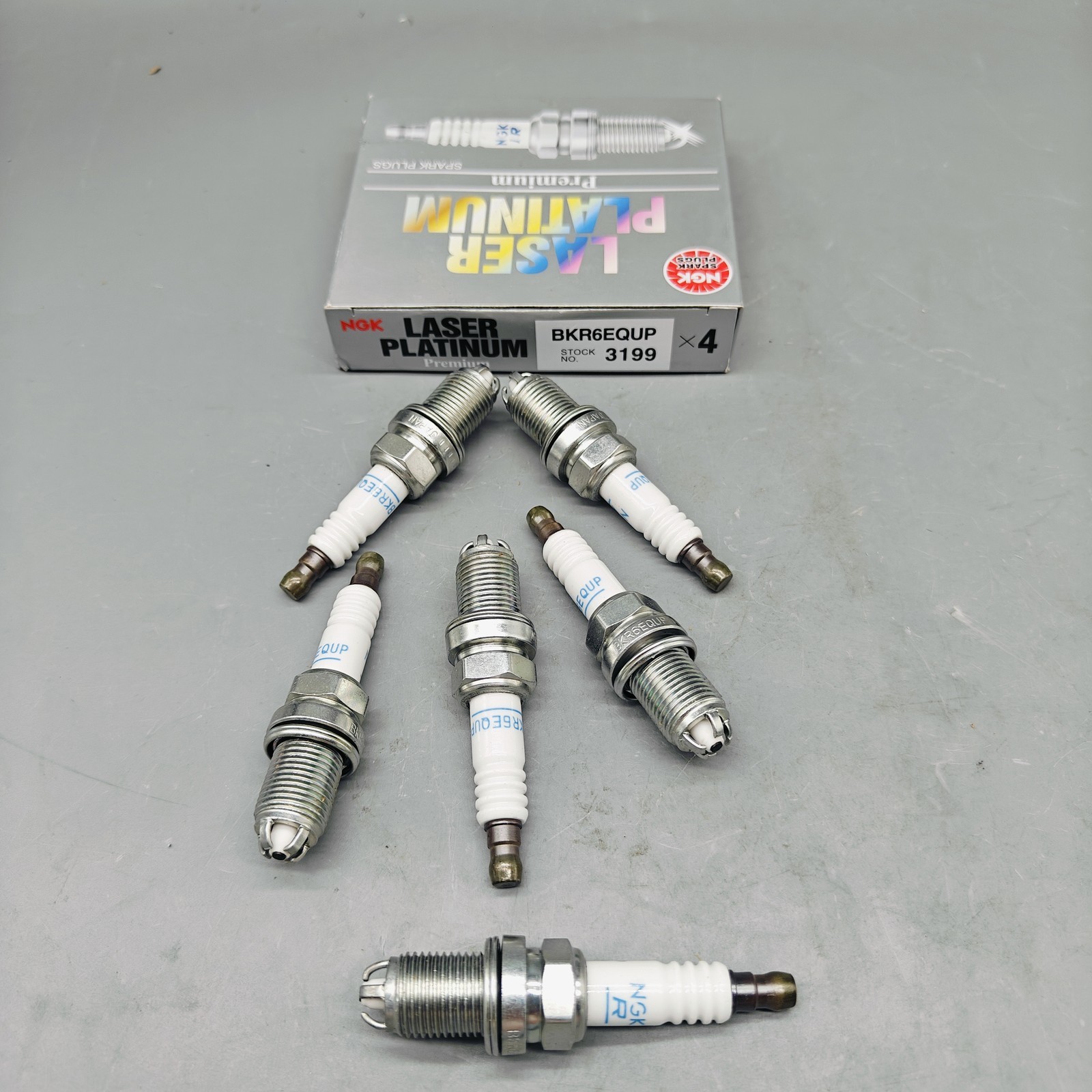 6 Pack NGK 3199 Laser Platinum Spark Plugs BKR6EQUP for BMW Audi Porsche