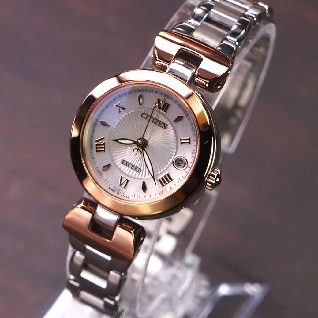 Reloj Citizen ES9425-54A Exceed Solar Titanio Radio Carcasa Dial Para Mujer Japón