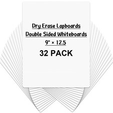 32 PCS Double Sided Dry Erase Lapboards 9x12.5 Inch Small Board Classroom