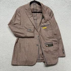 Hickey Freeman Carlo Barbera Weightless Blazer Mens 44 Plaid Wool Super 130's