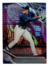 Brandon Lowe 2019 Panini Chronicles Phoenix Purple Mojo/75 Rookie #21 RC
