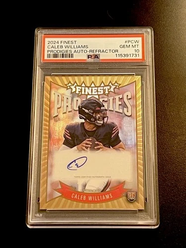 2024 Topps Finest - Prodigies Refractor Auto Caleb Williams (AU, RC) PSA 10