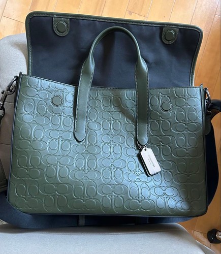 Coach Businesstasche olivgrün (khaki) Leder - Bild 8 von 14