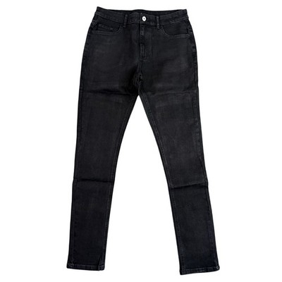 COLLUSION X100 Mid Rise Skinny Jean in Black, Size 34X32