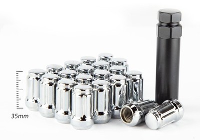 20pcs Aodhan Spl35 12X1.5 Lug Nuts Chrome Close End Fit Integra Accord S2000 Crz