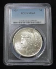 1925 Peace Dollar * PCGS Graded MS63 * Beautiful Coin & Holder