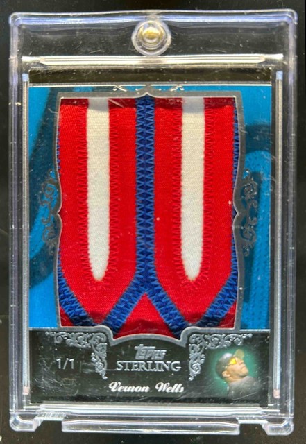 2007 Topps Sterling Vernon Wells Letter Patch #1/1 Blue Jays