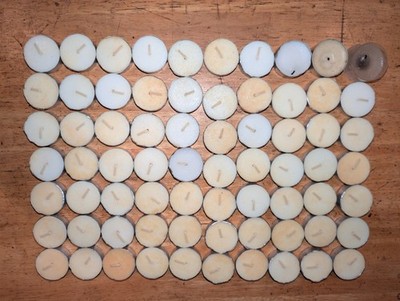 NEW-Lot of 70 Unbranded Unscented 1 1/2'' Round Tealight Candles