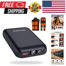 7.4V 16000mAh Heated Vest Battery Pack Compatible with ORORO, LED Display Bat...