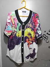 (STAINED) Base Ball Jersey Jazz Man Psychedelic Mens 2XL