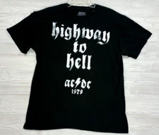 AC/DC Music Shirt Mens Unisex Large Highway To Hell 1979 Retro Reproduction 2018