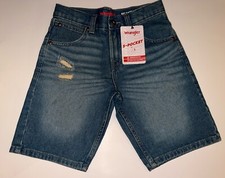 Child Wrangler 5 Pocket Jean Shorts Youth 10 Regular Blue Denim adjustable waist