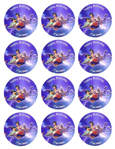 ALADDIN AND JASMINE Edible Party cake topper image - Picture 5 of 10