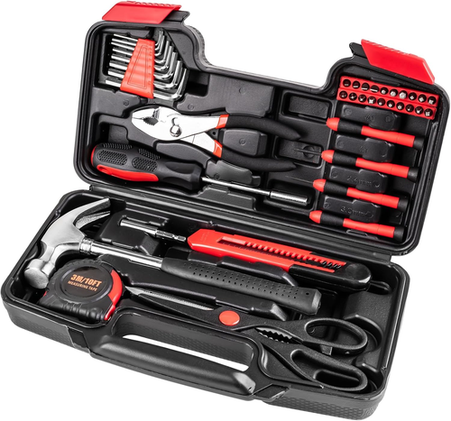 39PCS Set di Strumenti per Casa, Basic Casa Appartamento College Dormitorio Kit di Strumenti di Riparazione, - Foto 11 di 12