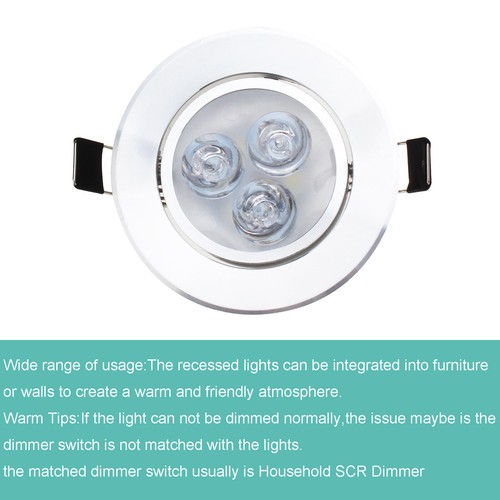 LED Recessed Ceiling Down Light Dimmable 30W Incandescent Equivalent Bulb Lamp - Picture 6 of 17