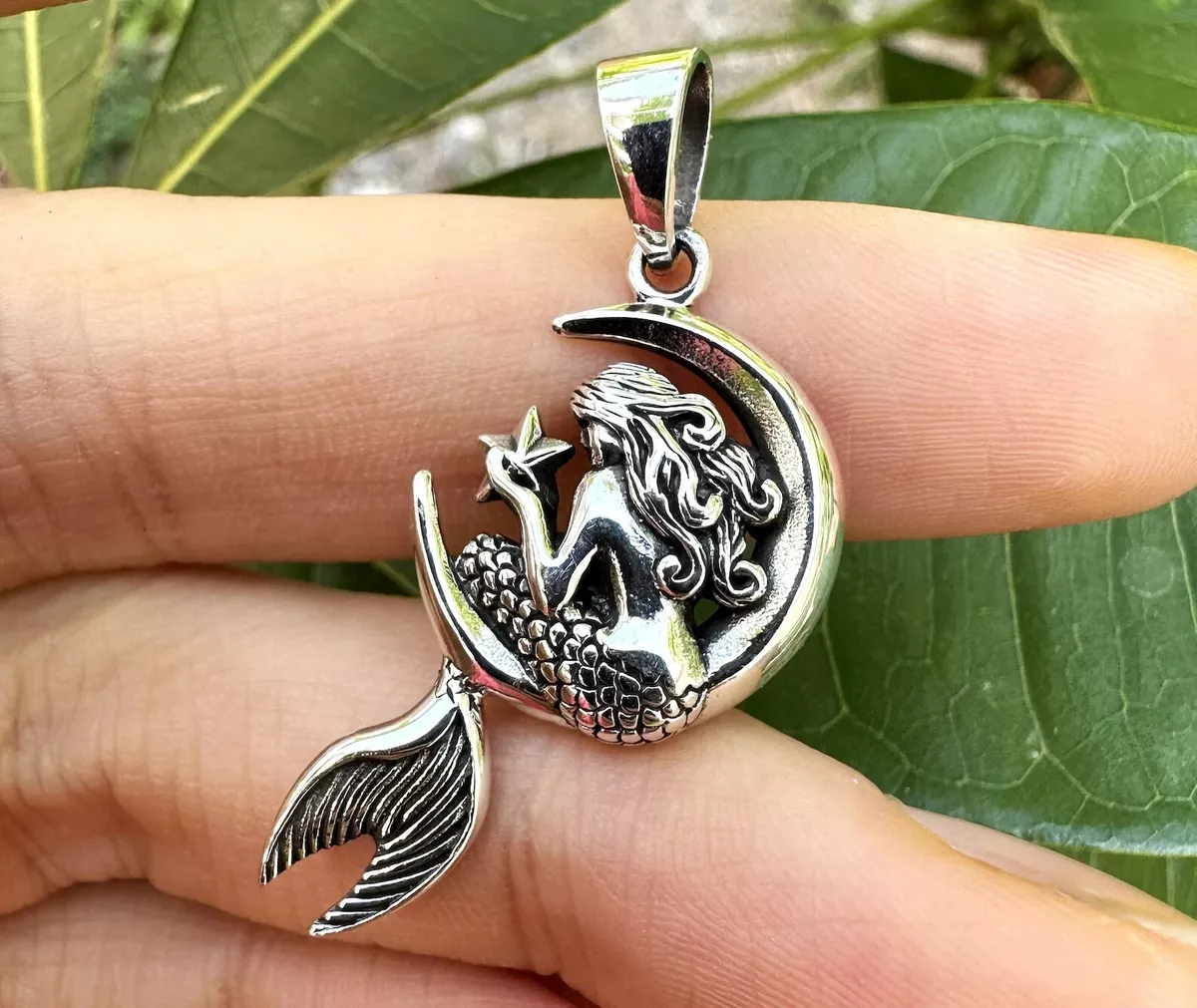 Sterling silver hotsell mermaid pendant