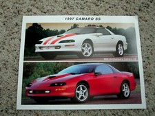1997 Camaro Ss Slp Factory Original Owners Option Package Sales Brochure